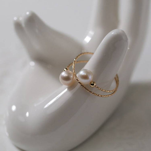 Embrace Pearl Gold Ring -14K Gold